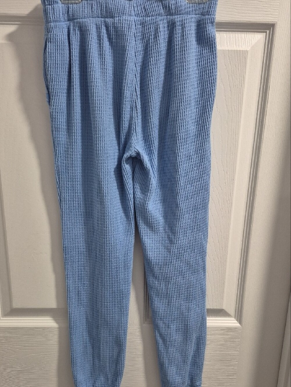 ZeroXposur Girls Light Blue Waffle-Knit Twist-Front Leggings Set - Picture 3 of 7